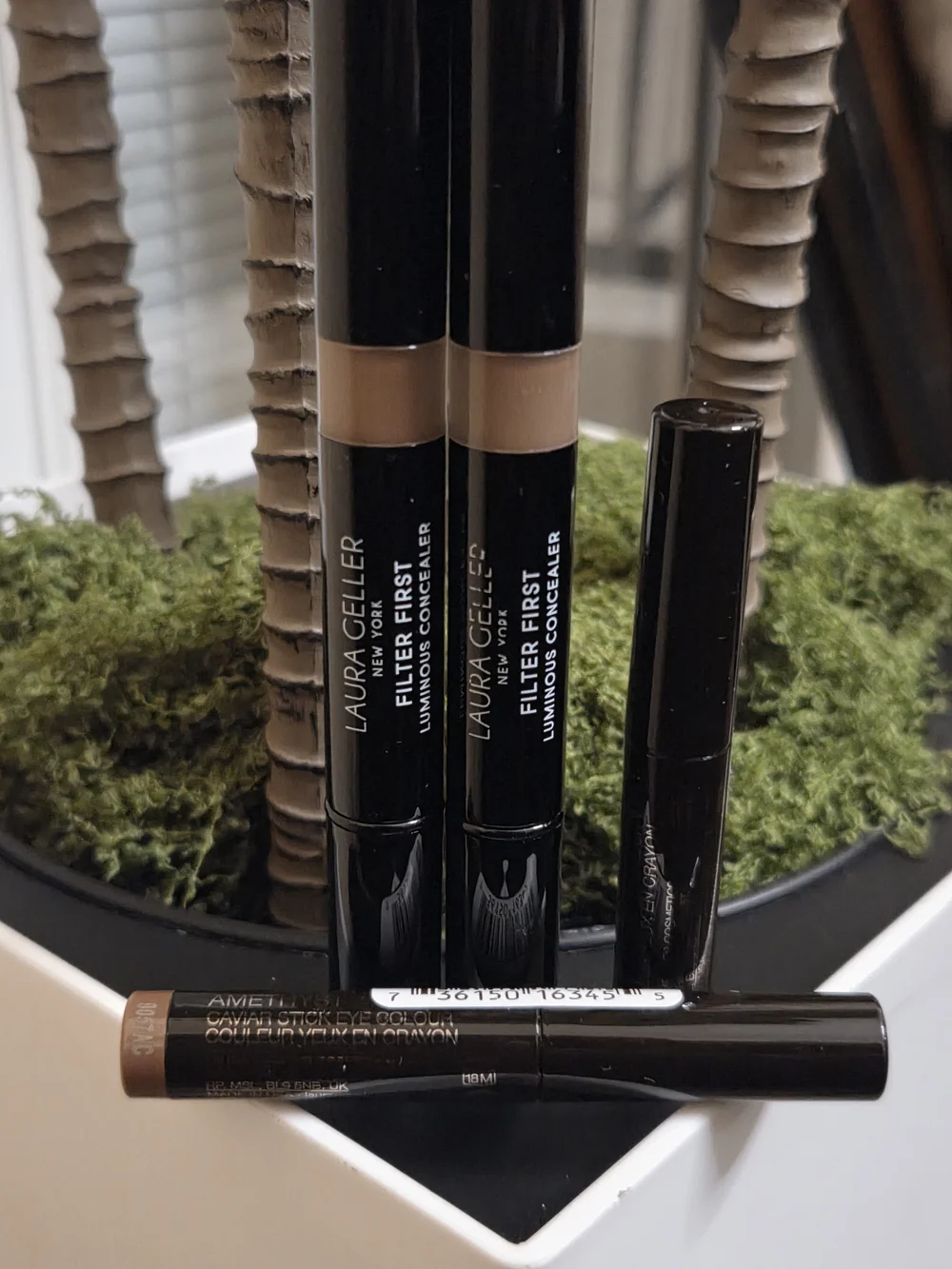 Laura Geller Filter First Luminous Concealer x2 + Laura Mercier Caviar Stick Eye